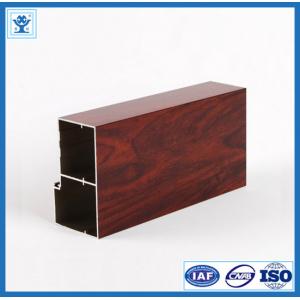 China Perfil de aluminio de la transferencia de madera del grano para la puerta supplier
