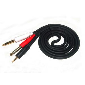 China TS Mono Audio Y Splitter Cable Low Noise Resistance For Multimedia Home Stereo System supplier