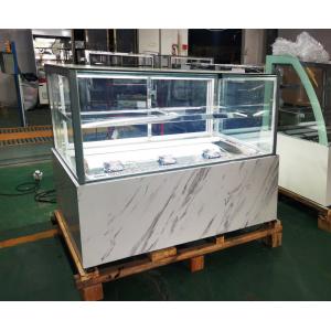 45° Mitre Joint of Font And Top Glass Design Cake Showcase Chiller Cake Display
