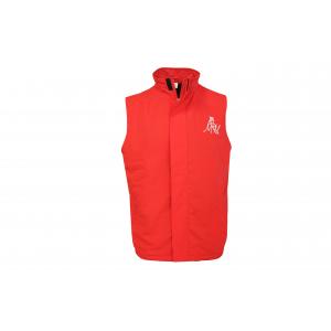 China Fleece Lined 413 GSM Winter Jacket Thermal Red Fleece Jacket Sleeveless supplier