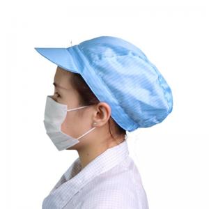 China Cleanroom Cap China Professional Supplier High Quality Clean Room Workwear Anti Static ESD Cap Clean Room Cap supplier