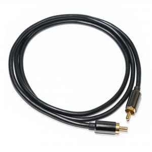 China RCA Digital Audio Cable 3.5mm Output 1/1 Double Male Plate Metal Black PVC Aluminum Alloy 1.2M For Sound bar Car Audio supplier