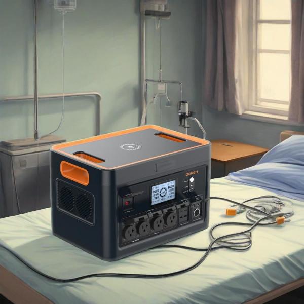 Generador de energía solar portátil LiFePO4 de 2000Wh, 2400W para acampada y energía de respaldo para vehículos recreativos