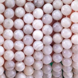 8mm White Crazy Lace Agate Loose Beads OEM ODM For DIY Crafts