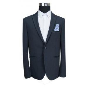 China Spring And Autumn Mens Slim Fit Suit Blazer Navy Business Long Sleeves supplier
