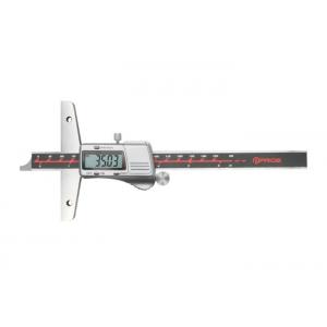 China Metal Cover Metric / Inch System Conversion Vernier Depth Gauge 0.01mm Resolution supplier