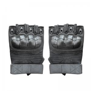 Half-Finger Style Hard Knuckle Gloves for Running and Mountaineering without Logos