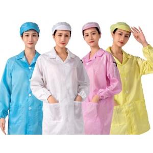 China Long Sleeve Anti Static T Shirt ESD 2.5mm Cleanroom Hooded Work Pants supplier