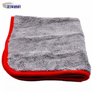 China 400GSM Washable Cleaning Cloths Large Size 40X60CM Grey Microfiber Cleaning Cloth supplier
