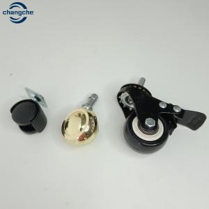 1.5 Inch Ball Bearing PVC Roller Wheel Casters With Brake Heavy Duty