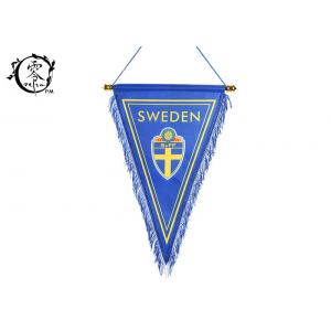 China Sweden Digital Printed Pennant Custom Made Flags World Cup National Country Team Banner supplier