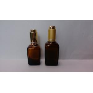 China Square Brown Essential Oil Glass Bottles , 15ml 25ml supplier