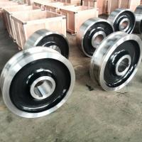 China Cast Iron Crane Trolley Wheels 300-2300mm Diameter For Railway Cart Applied Mining on sale