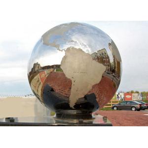 China Sphere Stainless Steel Globe Map Sculpture Outdoor Decorative Customized wholesale