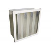 China Local Glass fiber V Bank Filters HEPA Air Conditioner Filter With Big Air Volume on sale