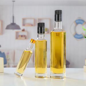 Glass Olive Oil Distribution Bottle for Kitchen Custom Glass Bottle 50ml 100ml 500ml