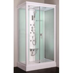 Cheap square framed sliding glass door steam shower cabin with seat