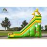 Green / Yellow Giraffe PVC Inflatable Dry Slide Customize Slide For Outdoor