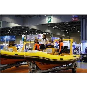 17ft orca hypalon inflatable rib boat  rib520A with sunbed center console rear cabin CE certificate