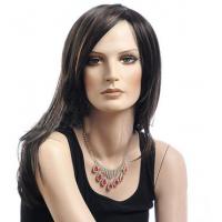 China Synthetic Heat Resistant Wigs / Long Bob Wigs With Side Bangs on sale