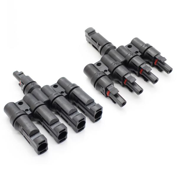 IP68 Moistureproof MC4 T Branch Connector , Multiscene Solar Panel DC Connector