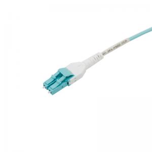 SM/OM3/OM4 Fiber Optic Cable LC Duplex Connector For Armored Patch Cord