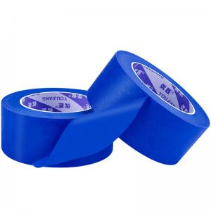 China UV Resistant Blue Painters Masking Tape Crepe Paper 30mm supplier