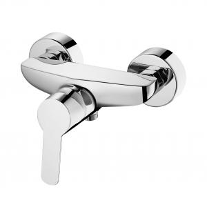 Shower Mixer Bar Wall Mounted Shower Faucet , Single Lever Shower Mixer for Exposed Installation G1/2, Chorme Finished