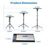 China Steel 1530mm Height Computer Tripod Stand With Tray wholesale