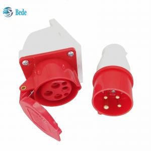 Male Female Electrical Socket 4 Pins 3P+E 380~415V 16Amp Wall Mounting Type IP44
