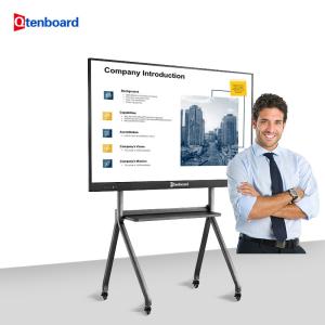 China Qtenboard 55 65 75 86 98 pouces double système d'exploitation LCD interactif écran tactile interactif tableau intelligent pour la salle de classe supplier