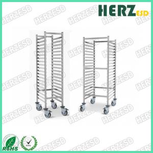 China Carbon Steel SMD SMT ESD PCB Shelf Chrome Wire Storage Shelving Rack Trolley Cart supplier