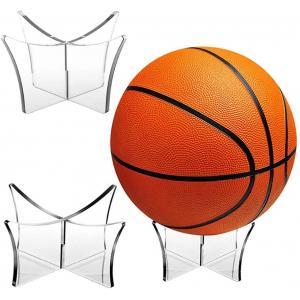 Clear Plastic Acrylic Basketball Display Case Holder Transparent Round Pedestal Gemstone Baseball