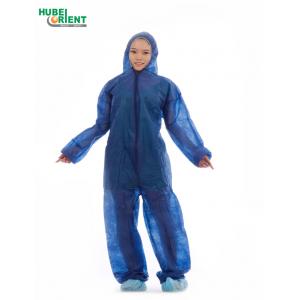 Disposable 35G/M2 Polypropylene Non Woven Coverall Suit With Hood