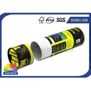 Ostente o tubo de papel feito sob encomenda dos produtos que empacota com impressão a cores completa/laminado