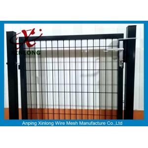 China Black Powders Sparyed Coating Welded Wire Fence Gate With Square Post supplier