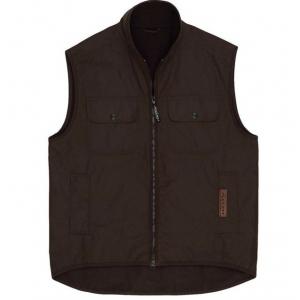 High Collar Men'S Canvas Work Vest Jacket With Pockets Formal Style