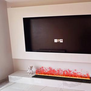 Modern Fireplace Led Electric Fireplace Remote Control Waterproof And Safe For Children