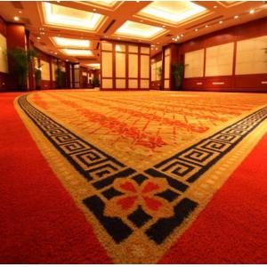 China New Zealand Wool Red Hand Tufted Loop Pile Carpet Festival Rugs For Five Star Hotel supplier