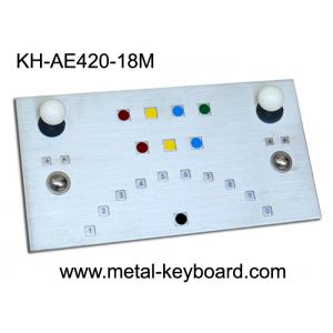China IP65 Metal Ruggedized Industrial Kiosk Keyboard with Tow Trackballs supplier