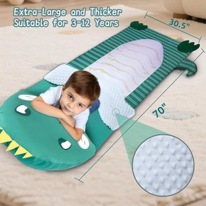 China Kids Dinosaur Toddler Nap Mat with Pillow,  Large Slumber Bag for Daycare Preschool Travel Camping wholesale