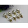 China High-grade handmade jewelry accessories zinc alloy gold metal rhinestone pearl pendant button wholesale