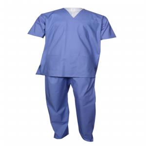 China Blue Black Waterproof Medical Scrub Suits , V Neck Scrubs Clothing For Women Patient supplier