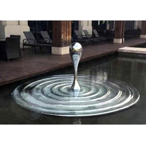 Custom Size Art Modern Stainless Steel Sculpture Water Drop For Water Pool