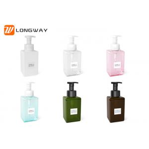 China Durable Square Refillable Cosmetic PETG Bottle For Shower Gel / Cleanser 250ml supplier