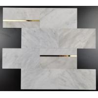 China 300x300x4mm Metal Natural Stone Mosaic Tile Blended Colors on sale