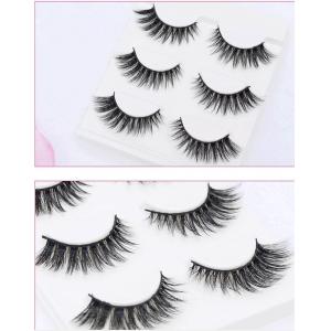 China eye lashes 3d mink lashes natural long 1 box 1cm-1.5cm 3d wholesale