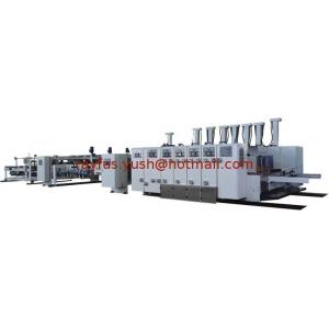 China Automatic Flexo Printer Slotter Die-cutter Folder Gluer Strapper Inline Machine, with PP or PE Strapping supplier