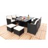 China Promotion Rattan Furniture 11PCS Indoor / Outdoor Rattan Dining Sets Set With Cushion wholesale