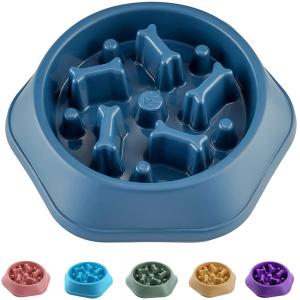 Dog Slow Feeder Bowl For Medium Small Dogs & Puppies To Slow Down Eating